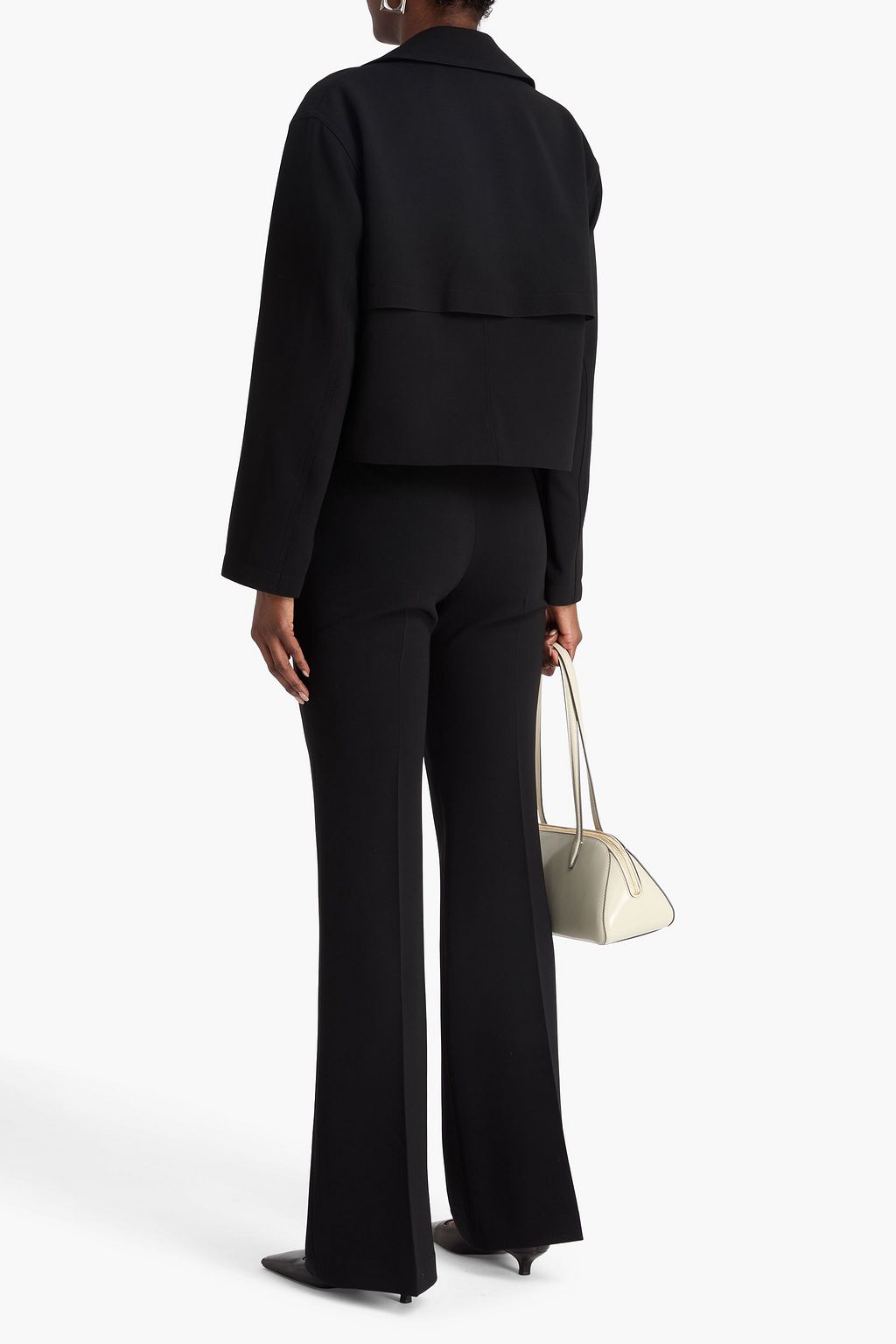 THEORY Cropped crepe trench coat