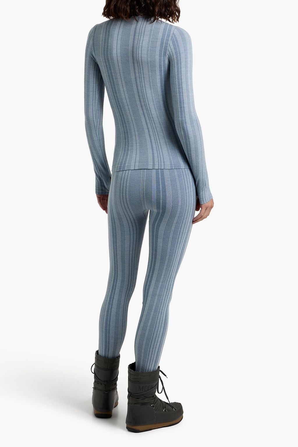 CORDOVA Cropped striped stretch-jersey base layer