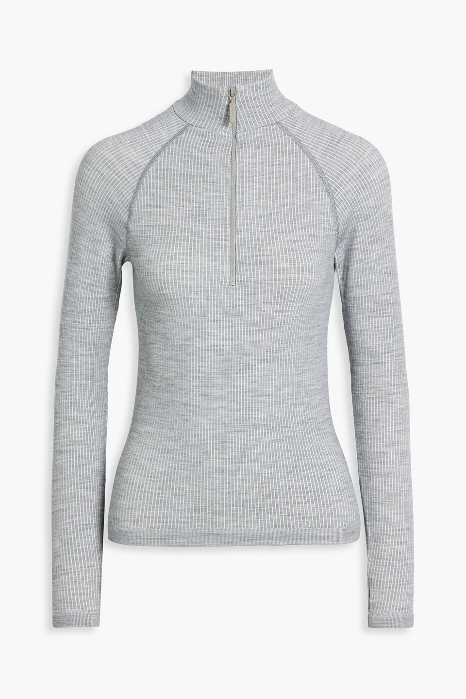 Cordova Stowe Ribbed Wool-blend Base Layer In Gray