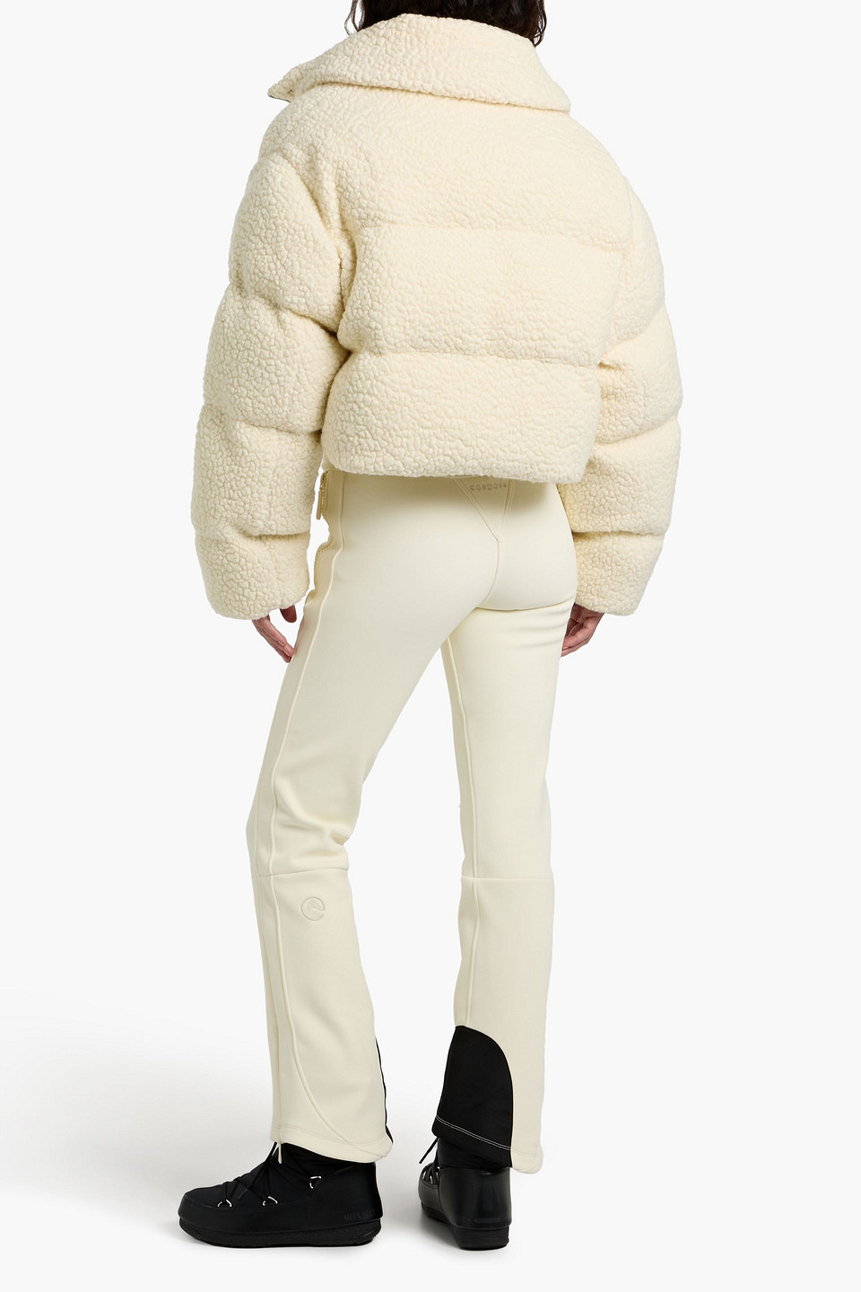 Cordova Kozzy Cropped Quilted Wool-blend Fleece Ski Jacket In Neutral