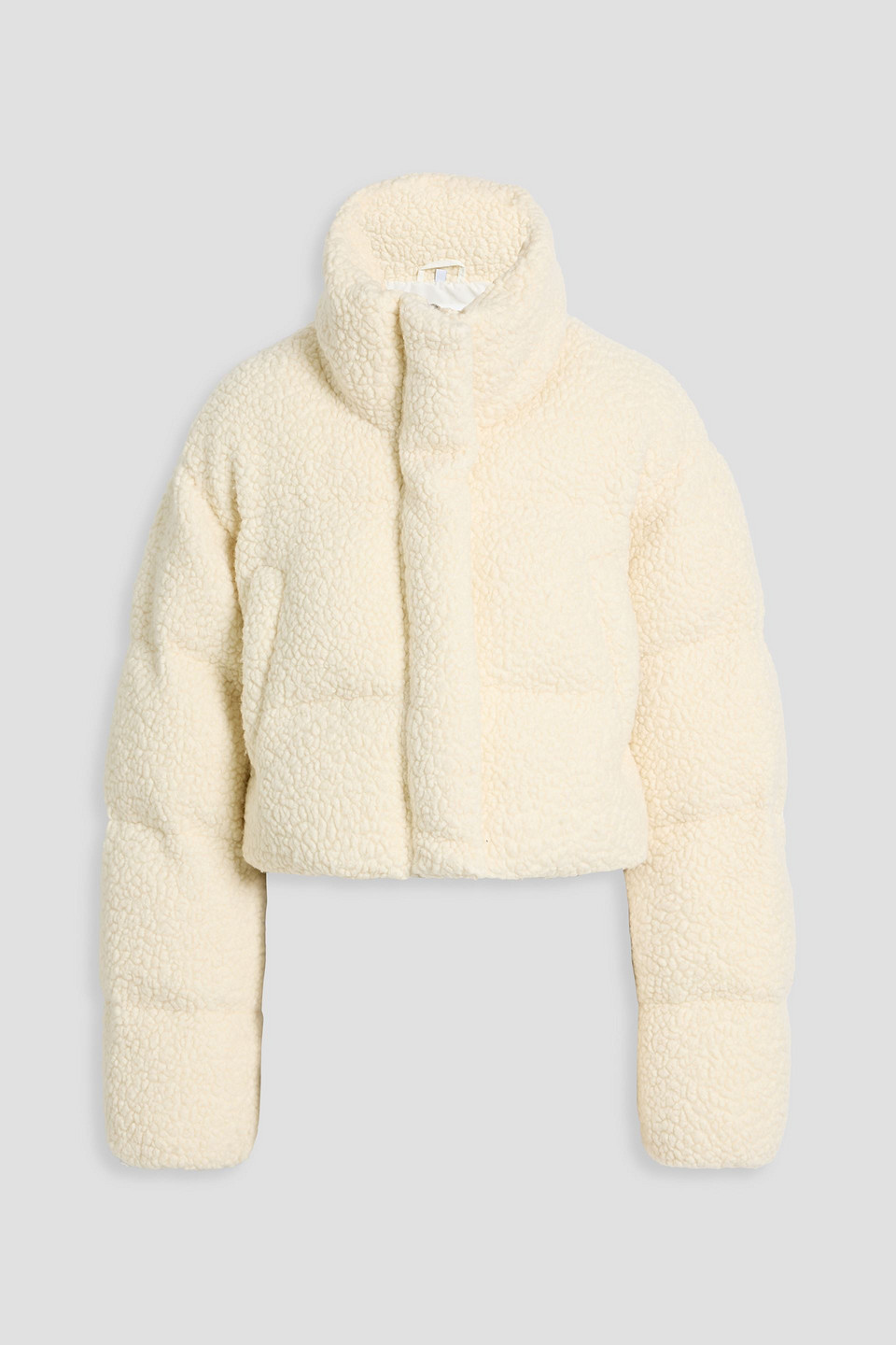 Cordova Kozzy Cropped Quilted Wool-blend Fleece Ski Jacket In Neutral