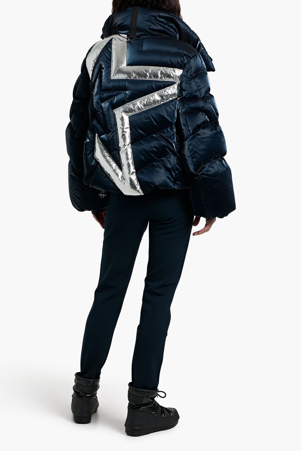 PERFECT MOMENT Ariel quilted metallic down ski jacket