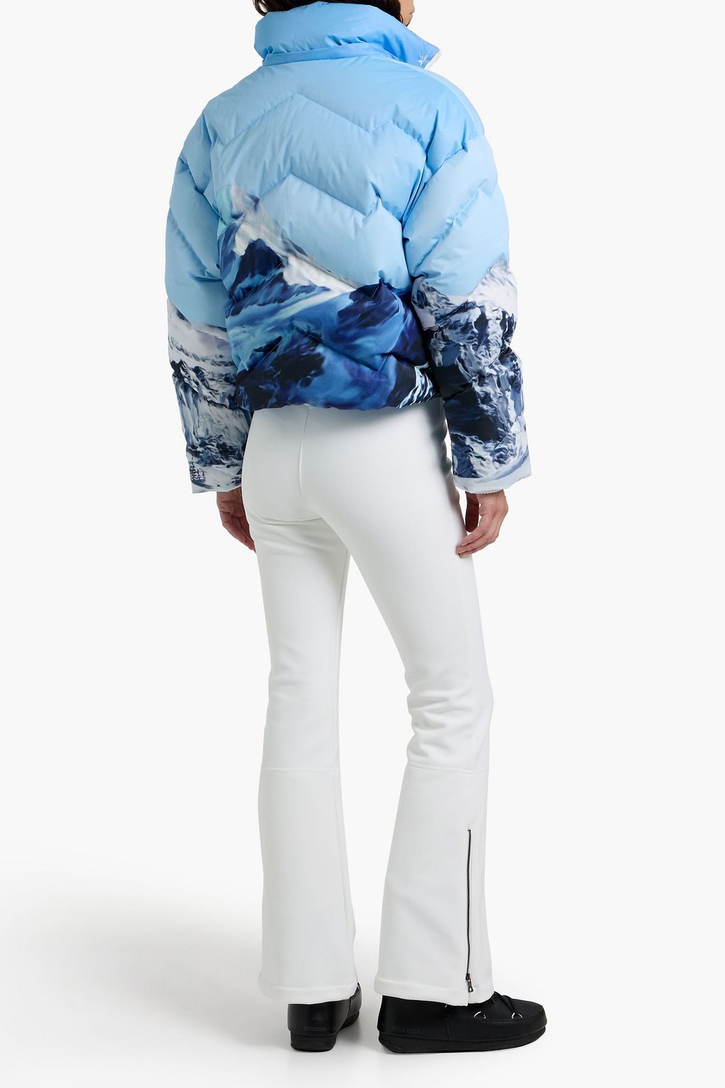 PERFECT MOMENT Quilted printed down ski jacket