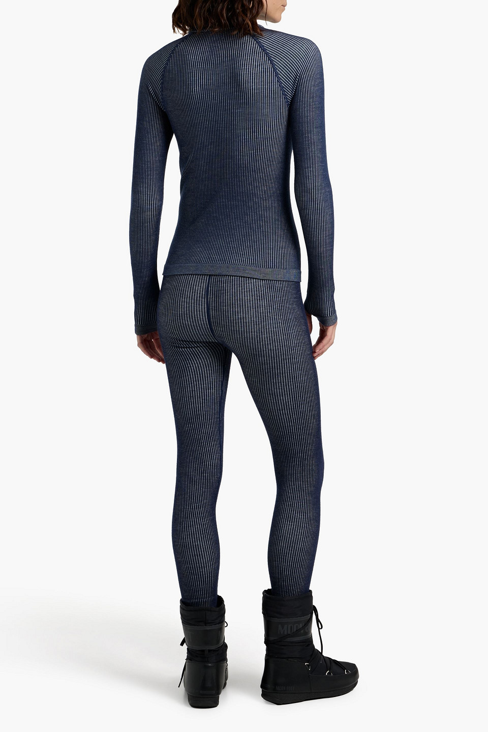 Cordova Stowe Ribbed Wool-blend Base Layer In Blue