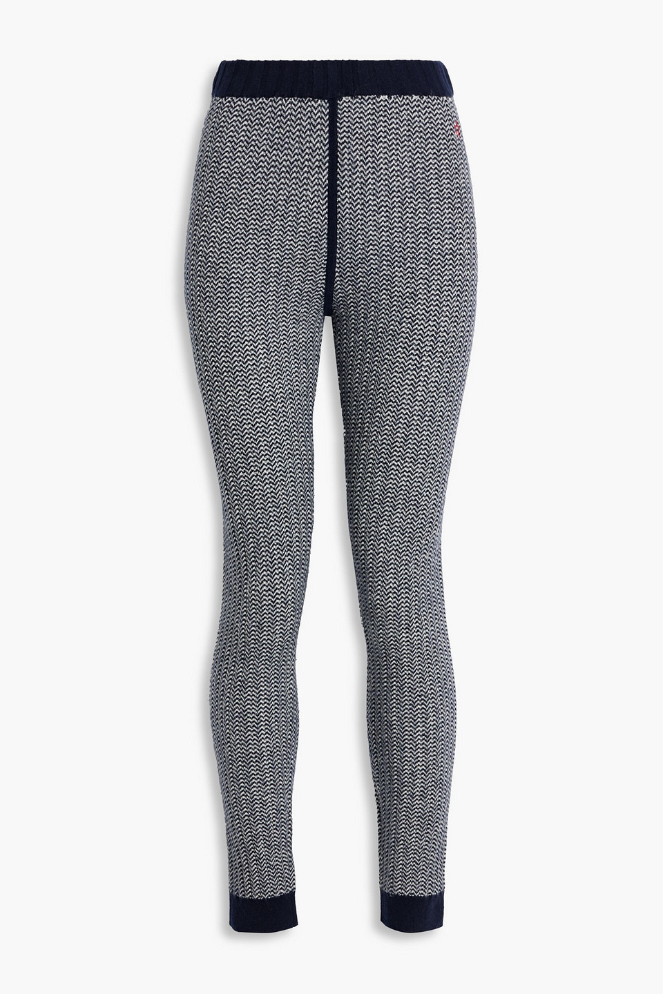 Perfect Moment Jazzy Jacquard-knit Wool And Cashmere-blend Leggings In Gray