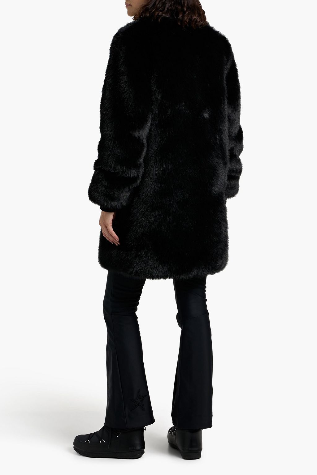 PERFECT MOMENT Shell-trimmed plush coat