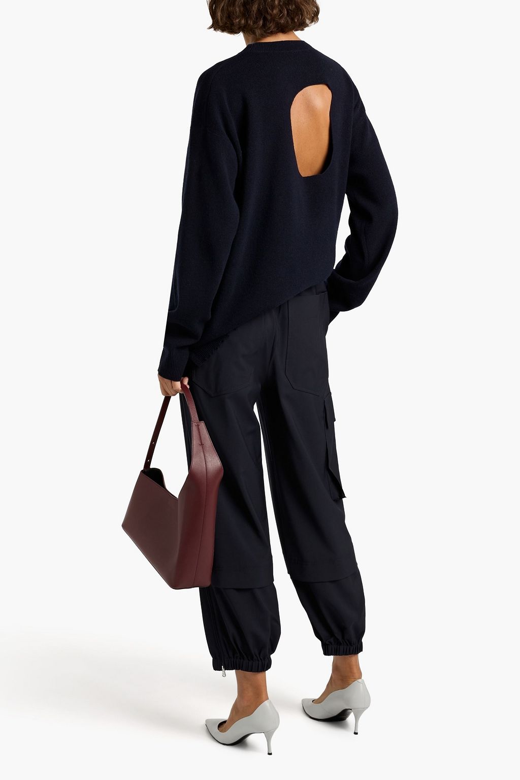 TIBI Anna cutout wool-blend sweater