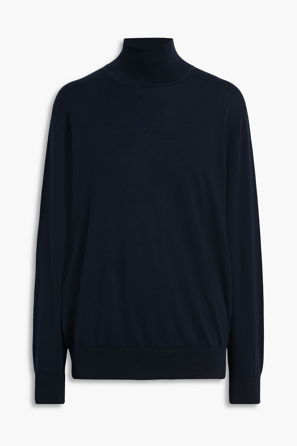 Tibi Rollkragenpullover Aus Baumwolle In Blue