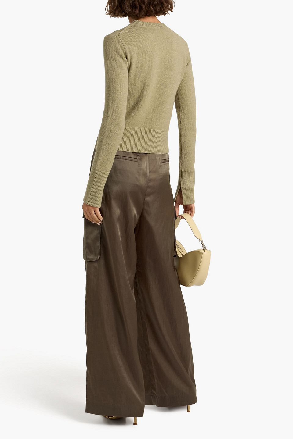 Tibi Cashmere-blend Sweater In Green