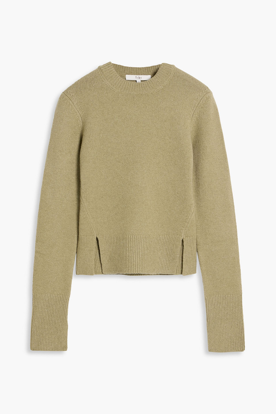 Tibi Cashmere-blend Sweater In Green