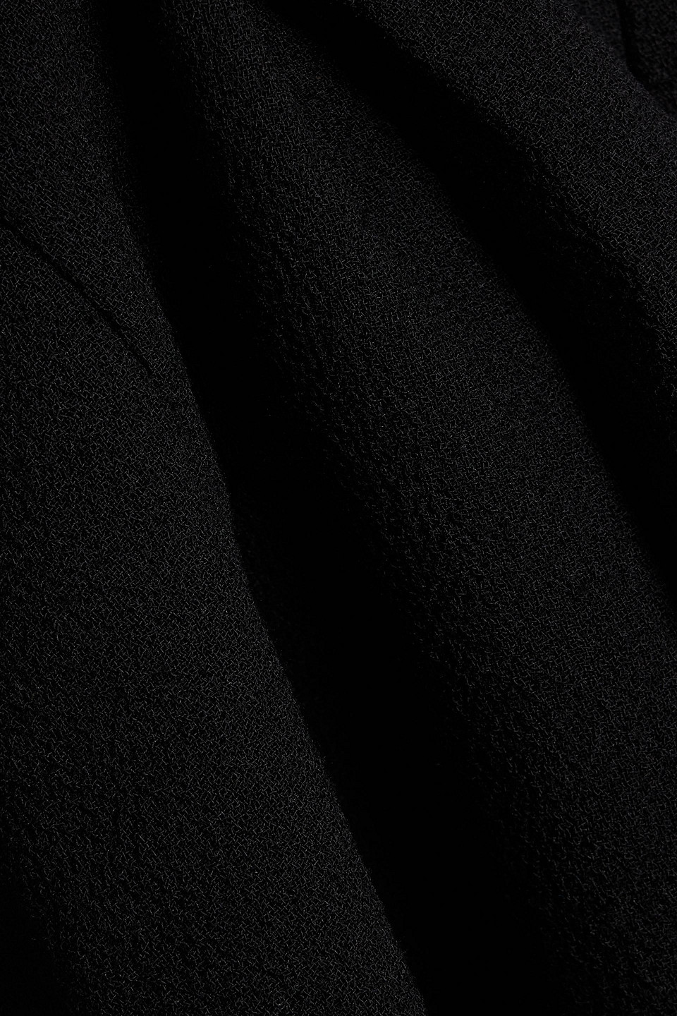 Tibi Melee Strapless Crepe Peplum Top In Black