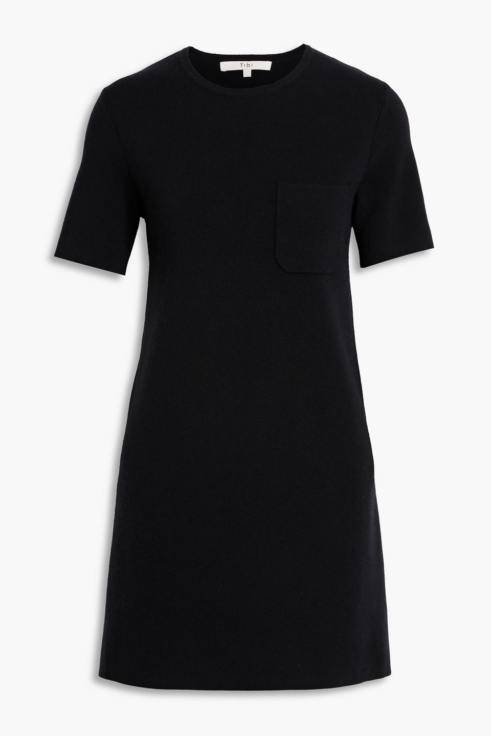 tibi - cashmere-blend mini dress - black - s