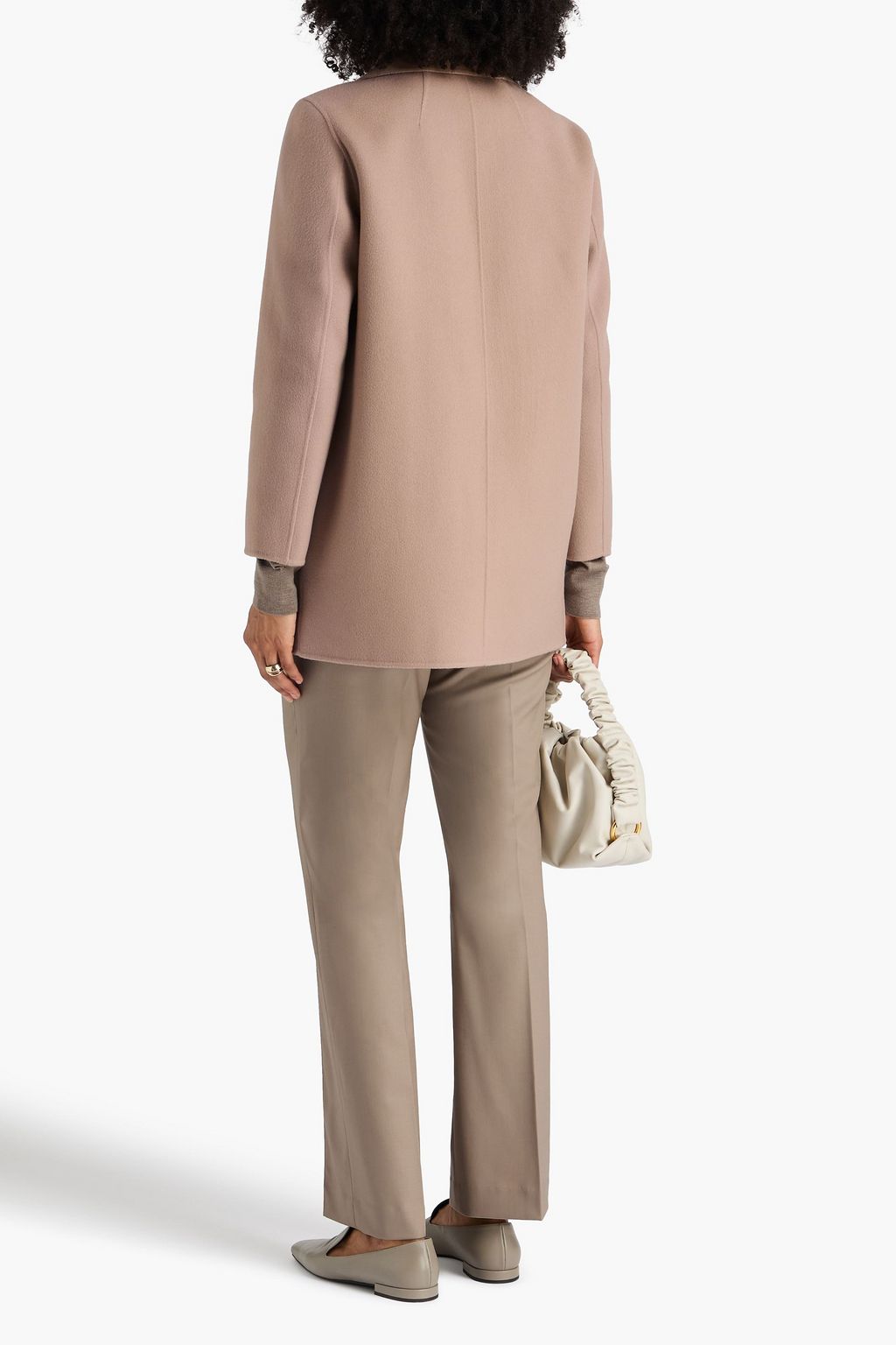 THEORY Clairene brushed wool and cashmere-blend coat