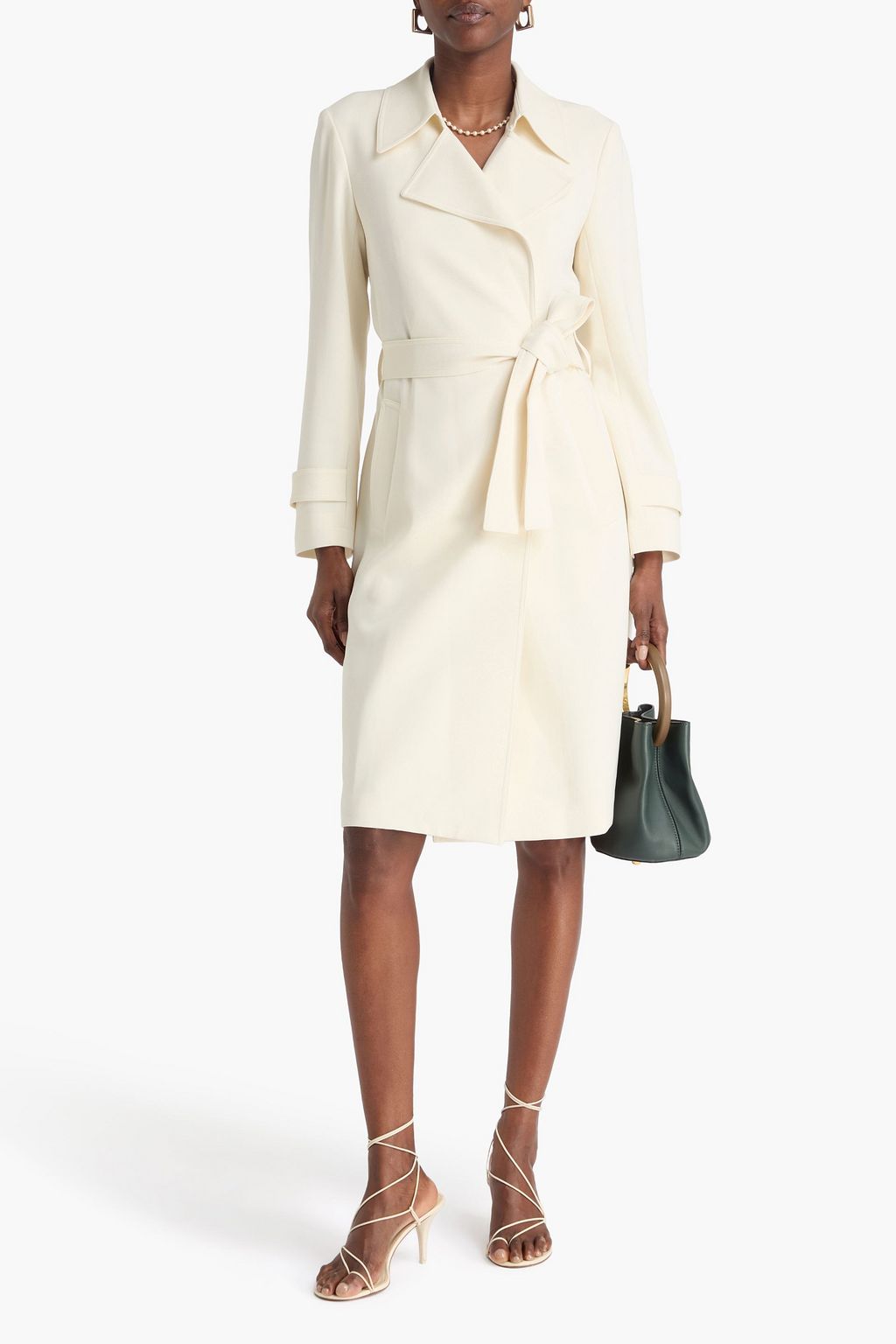 THEORY Oaklane crepe trench coat | THE OUTNET