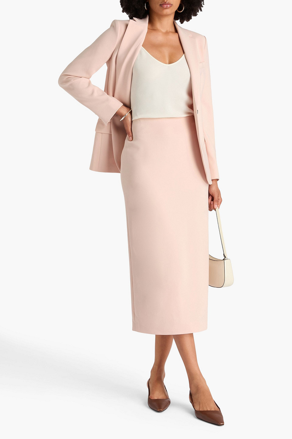  Theory - Midirock Aus Crêpe - Pink - Us 4 