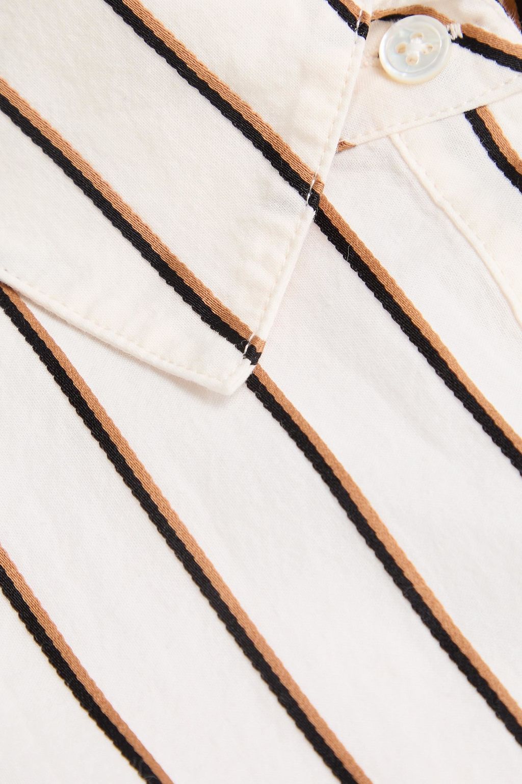 VERONICA BEARD Keiko striped cotton-blend shirt