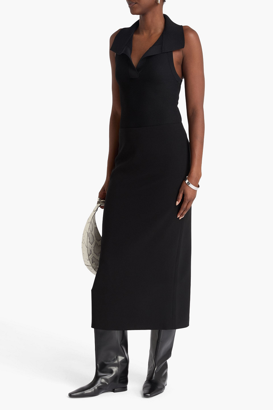  Theory - Crepe Midi Skirt - Black - Us 4 