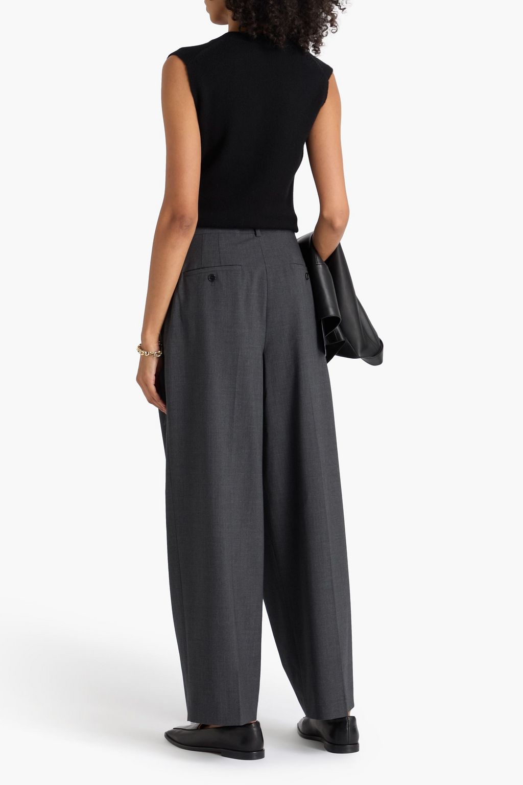 THEORY Wool-blend wide-leg pants