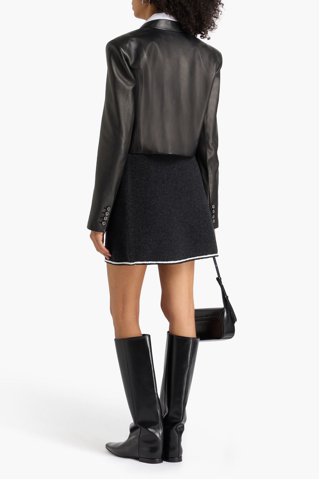 THEORY Minirock aus Tweed aus einer Wollmischung