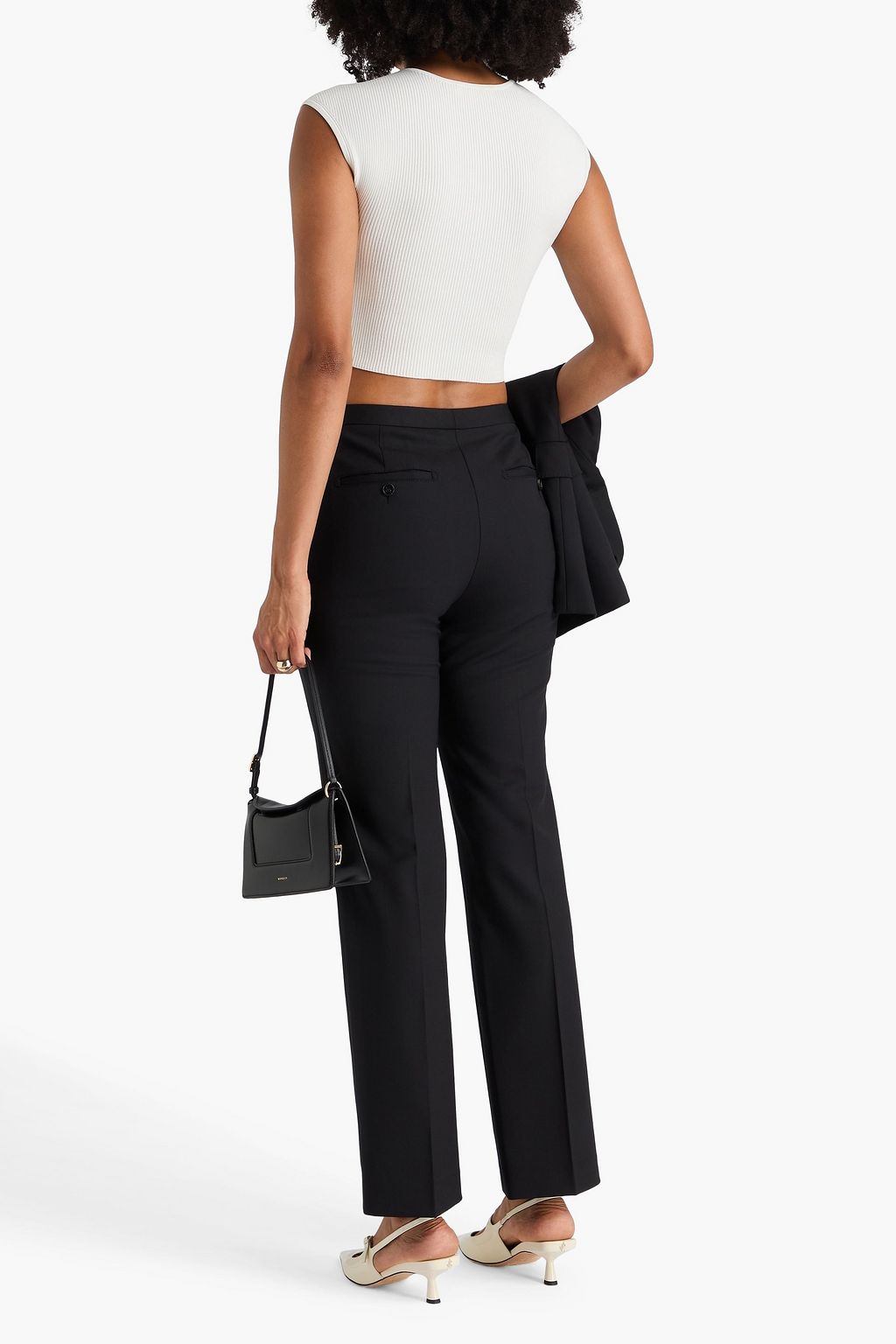 THEORY PROJECT Hose mit geradem Bein aus Twill aus einer Wollmischung