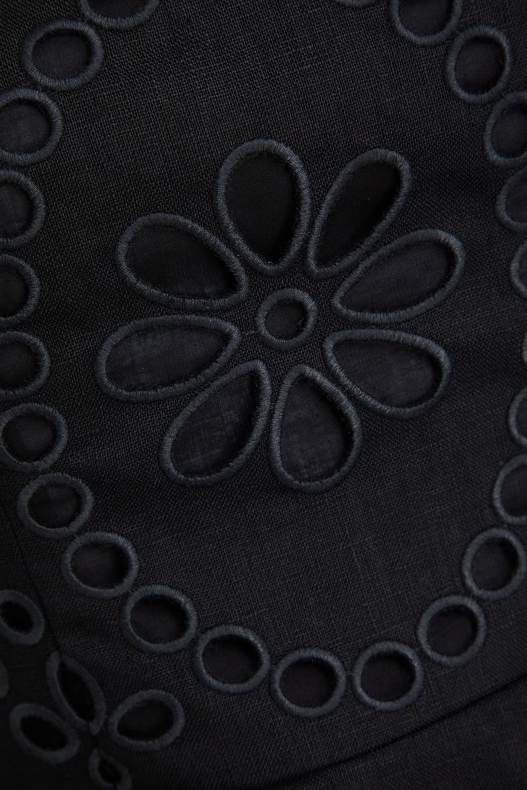 ZIMMERMANN Scalloped broderie anglaise linen peplum top