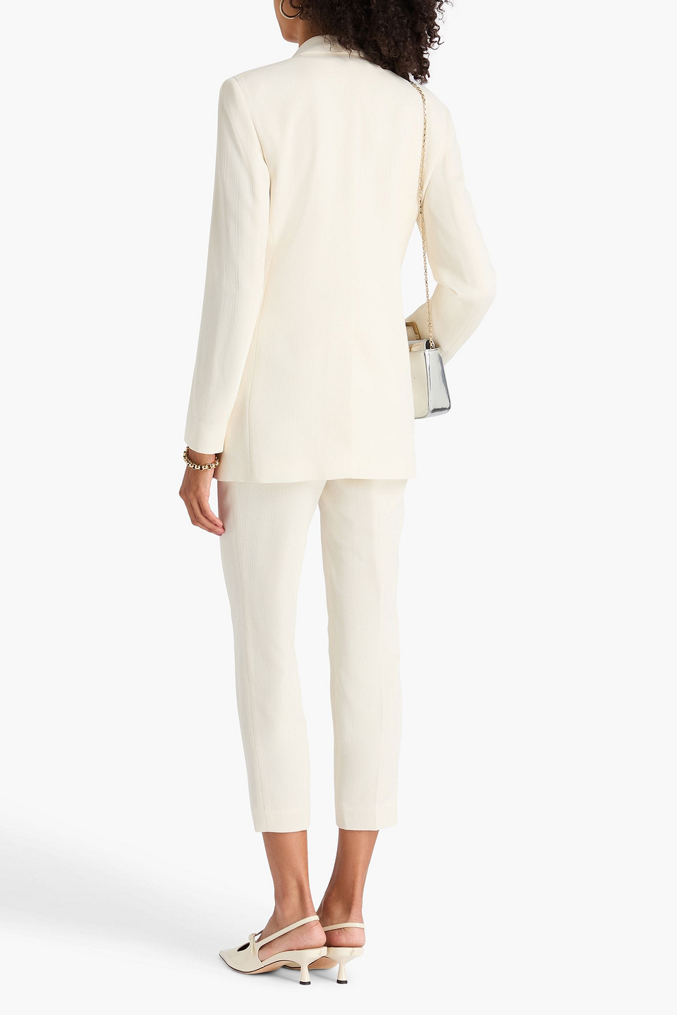  Theory - Textured-crepe Blazer - White - Us 12 