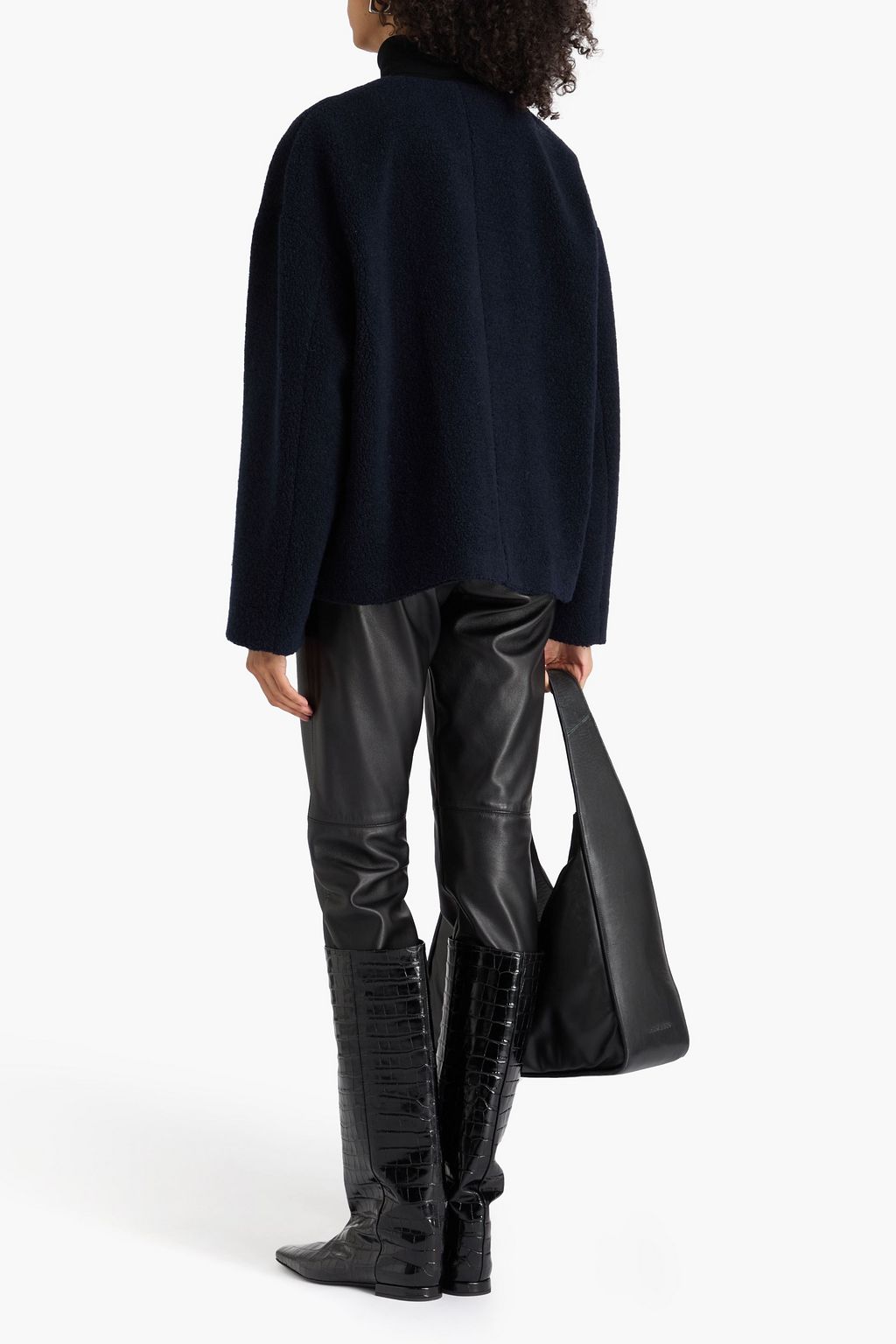 THEORY Wool-blend fleece jacket