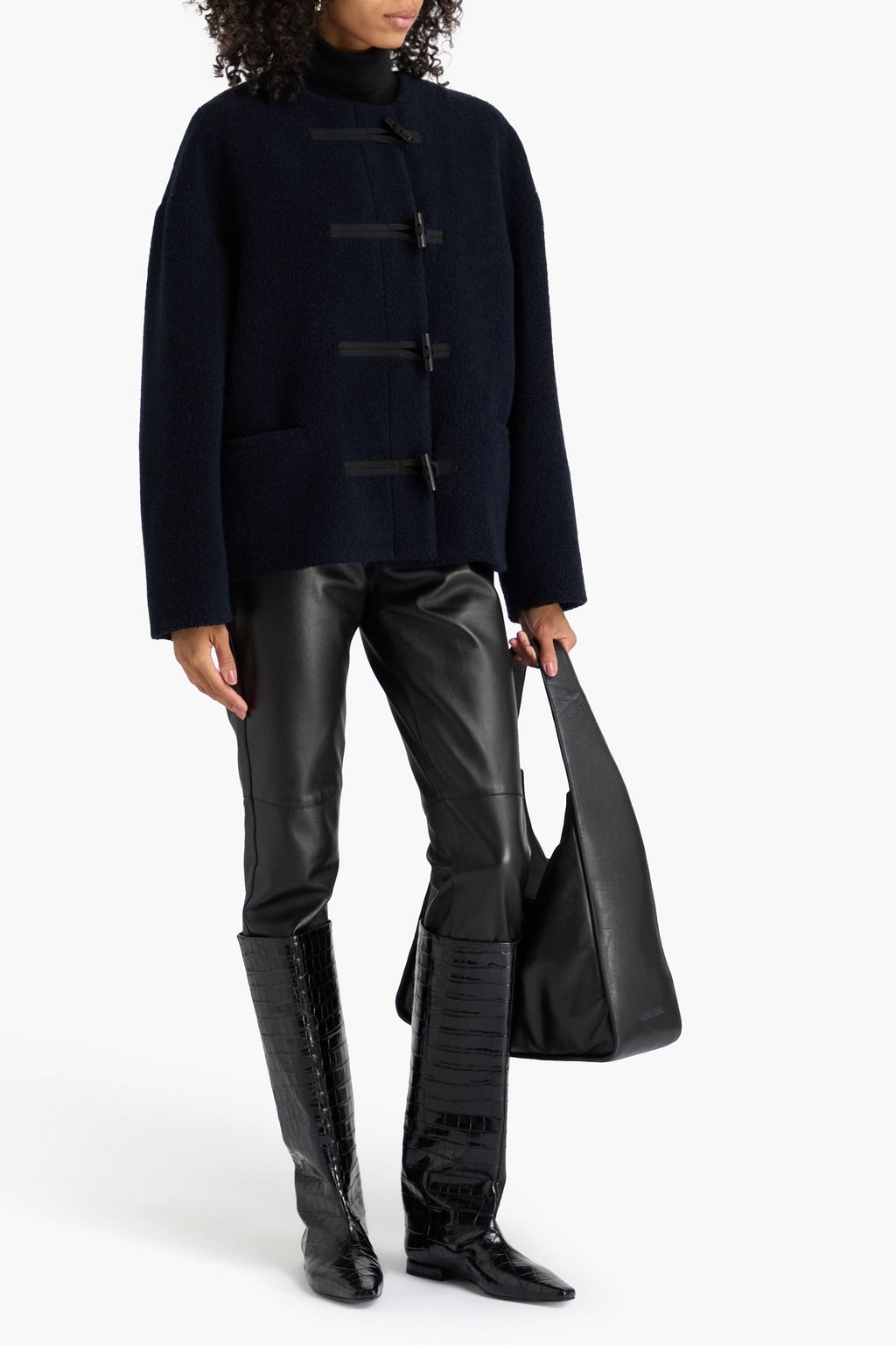 THEORY Wool-blend fleece jacket