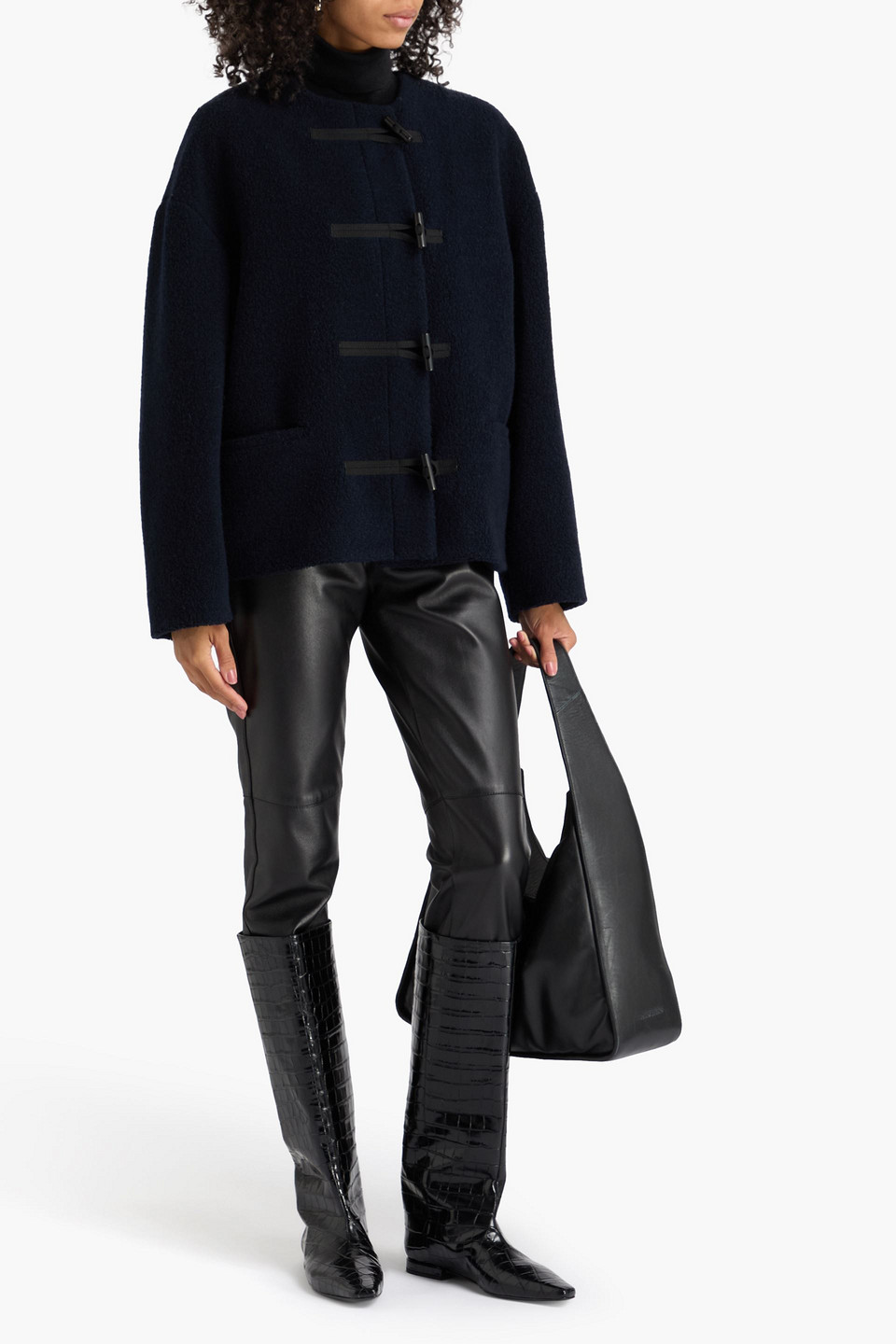  Theory - Wool-blend Fleece Jacket - Blue - M 