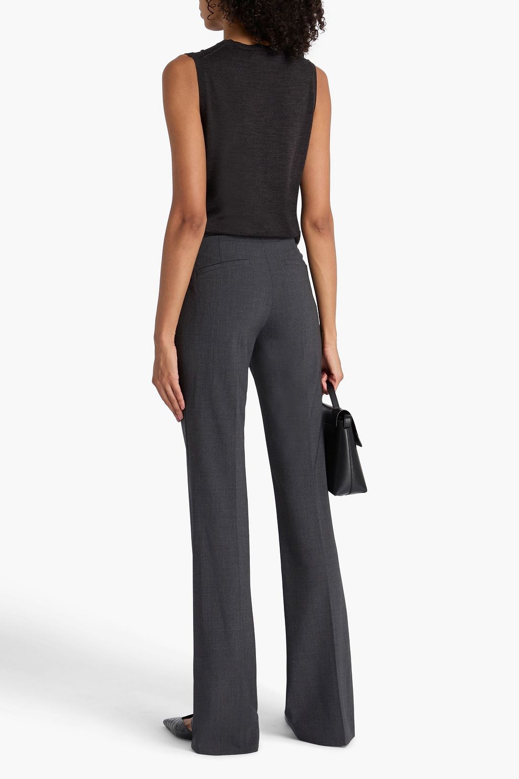 THEORY Demitria wool-blend crepe flared pants