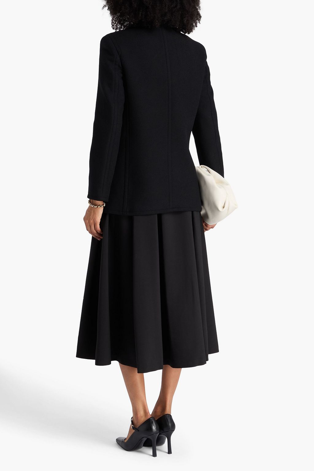 THEORY Double-breasted wool-blend felt coat