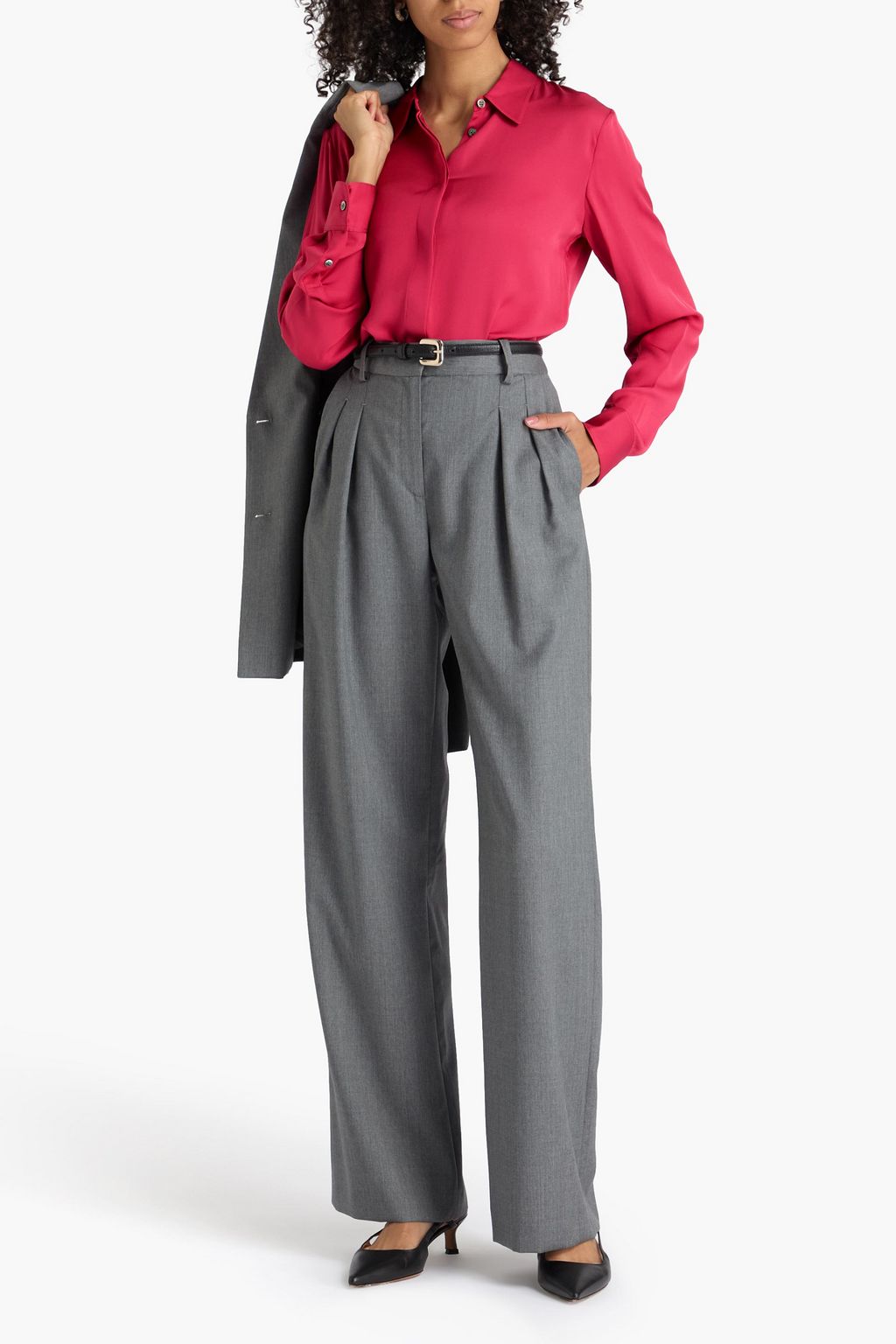 THEORY Silk crepe de chine shirt