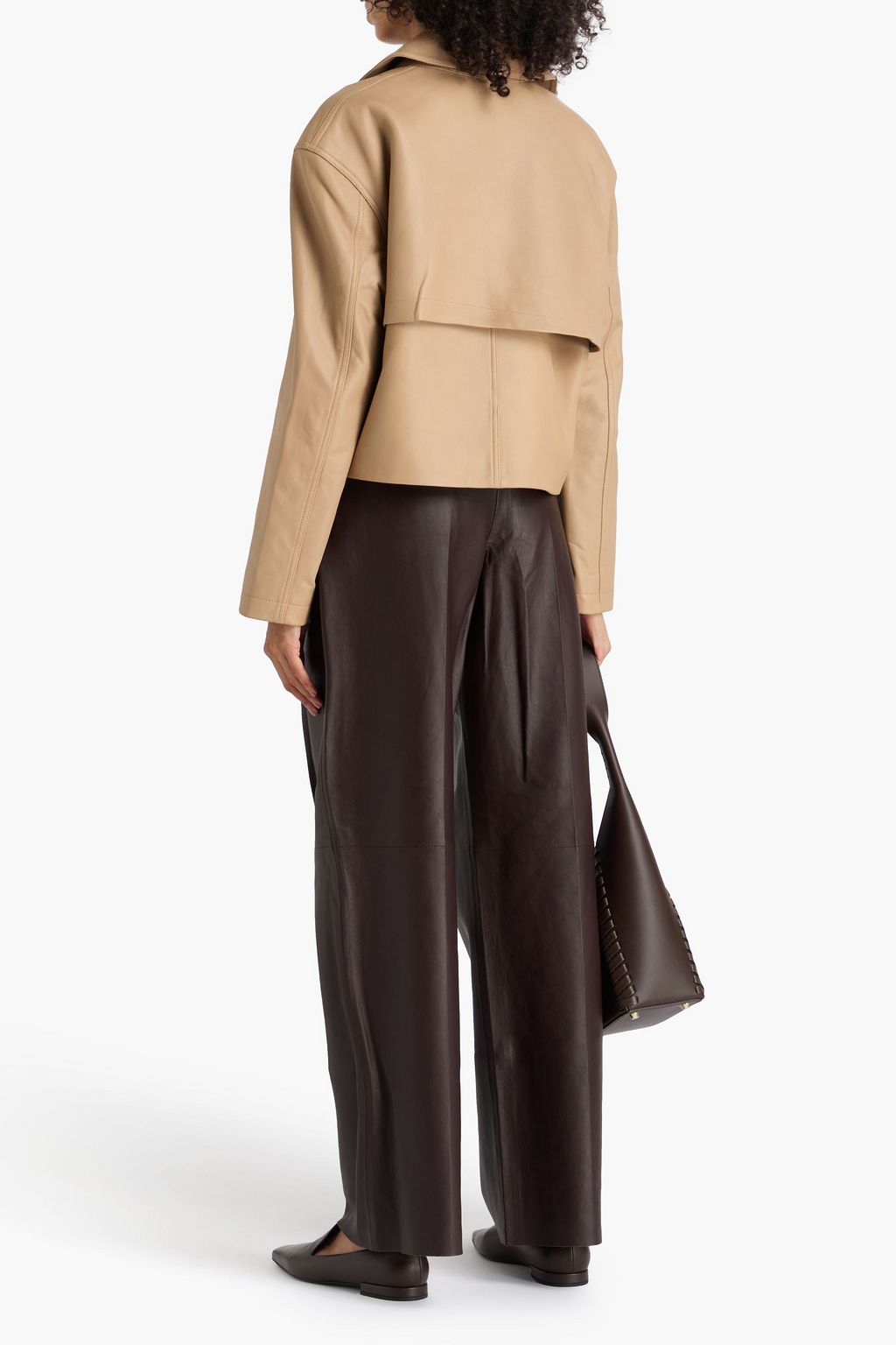 THEORY Double-breasted leather jacket