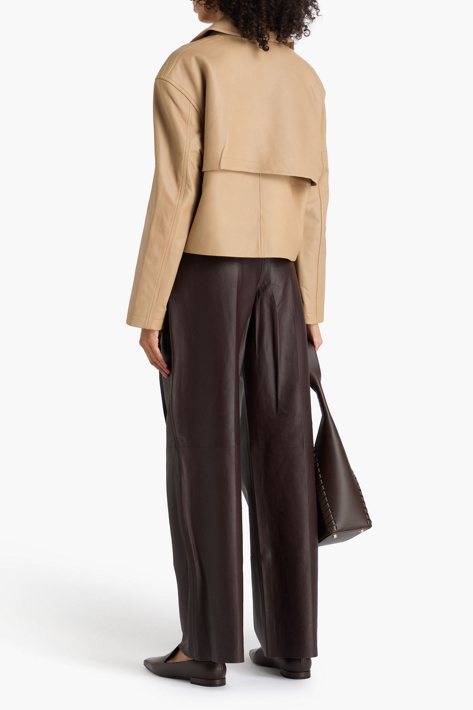  Theory - Double-breasted Leather Jacket - Neutral - M 