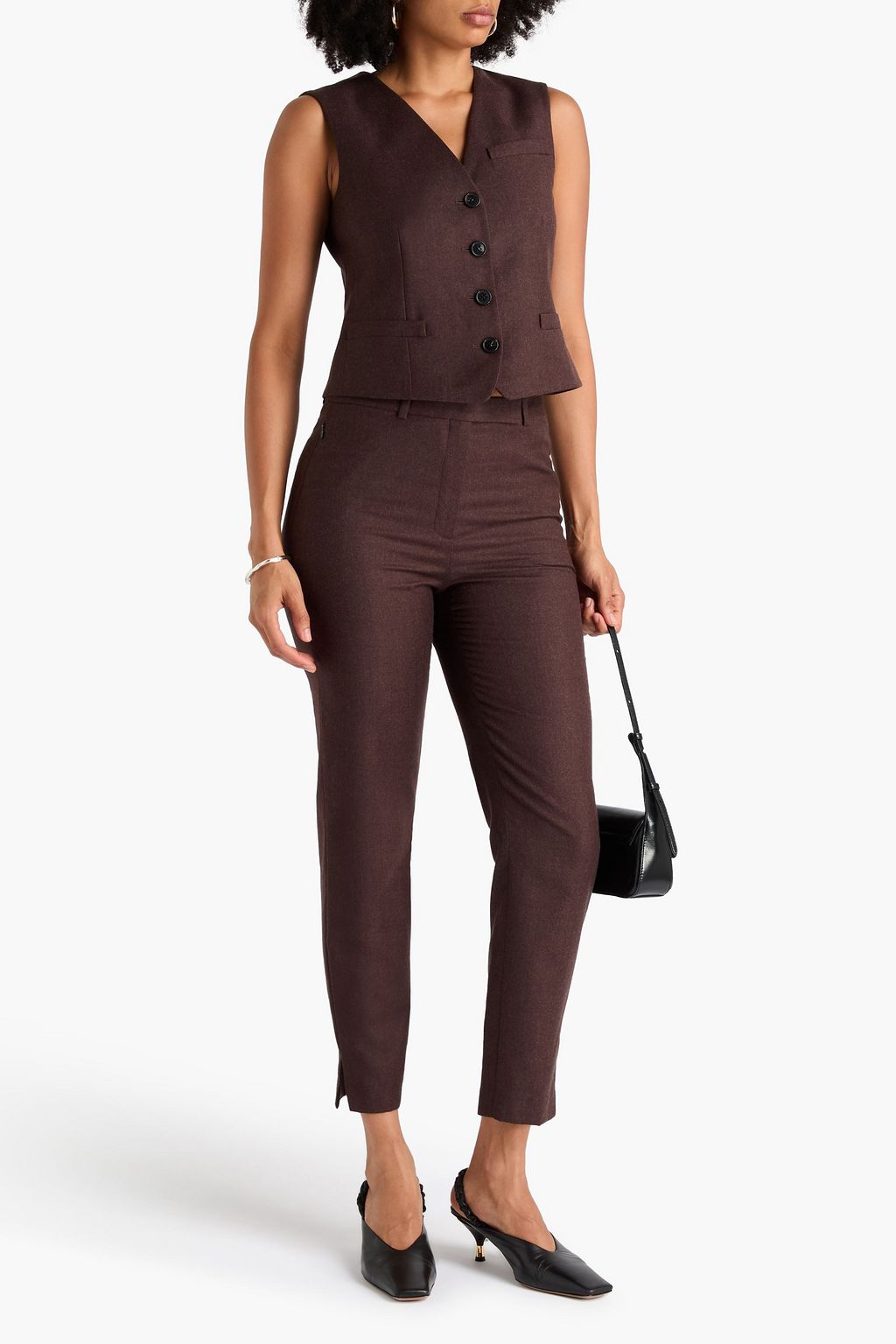 THEORY Wool-twill vest
