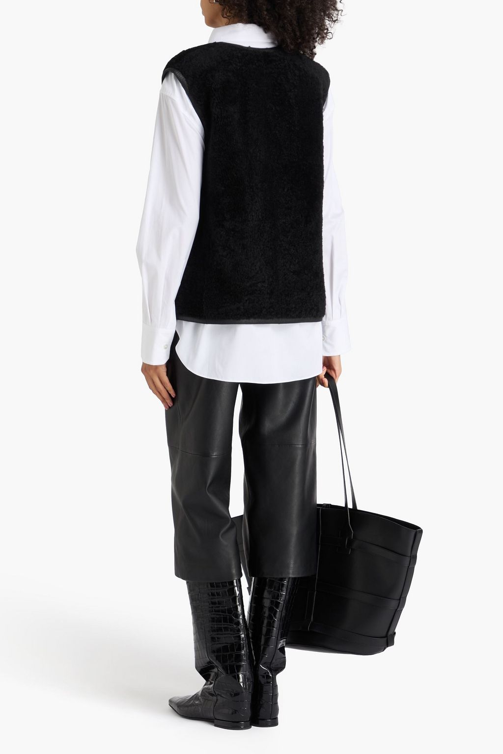 THEORY Reversible shearling vest