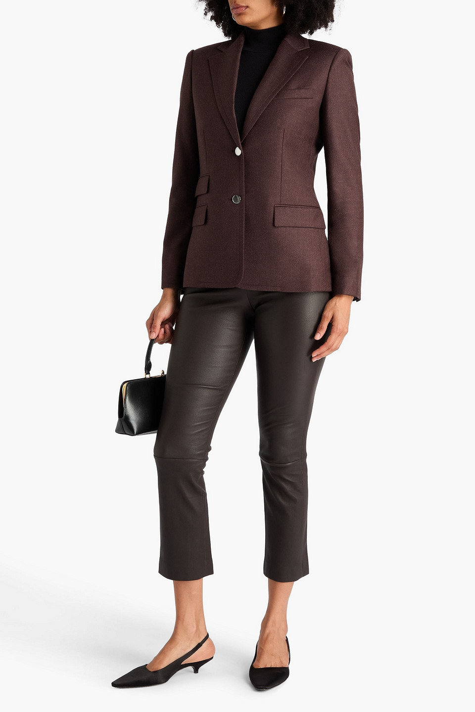  Theory - Wool-flannel Blazer - Brown - Us 14 