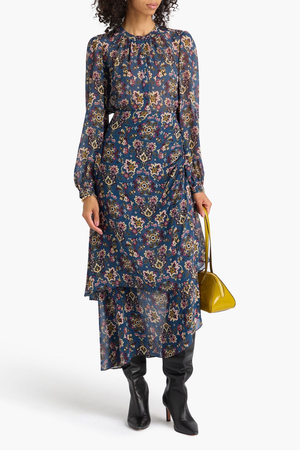 VERONICA BEARD Oberteil „Ashlynn“ aus Seidenchiffon mit Print