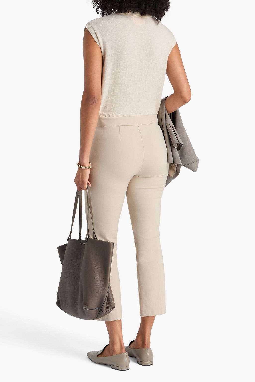 THEORY Cotton-blend twill kick-flare pants