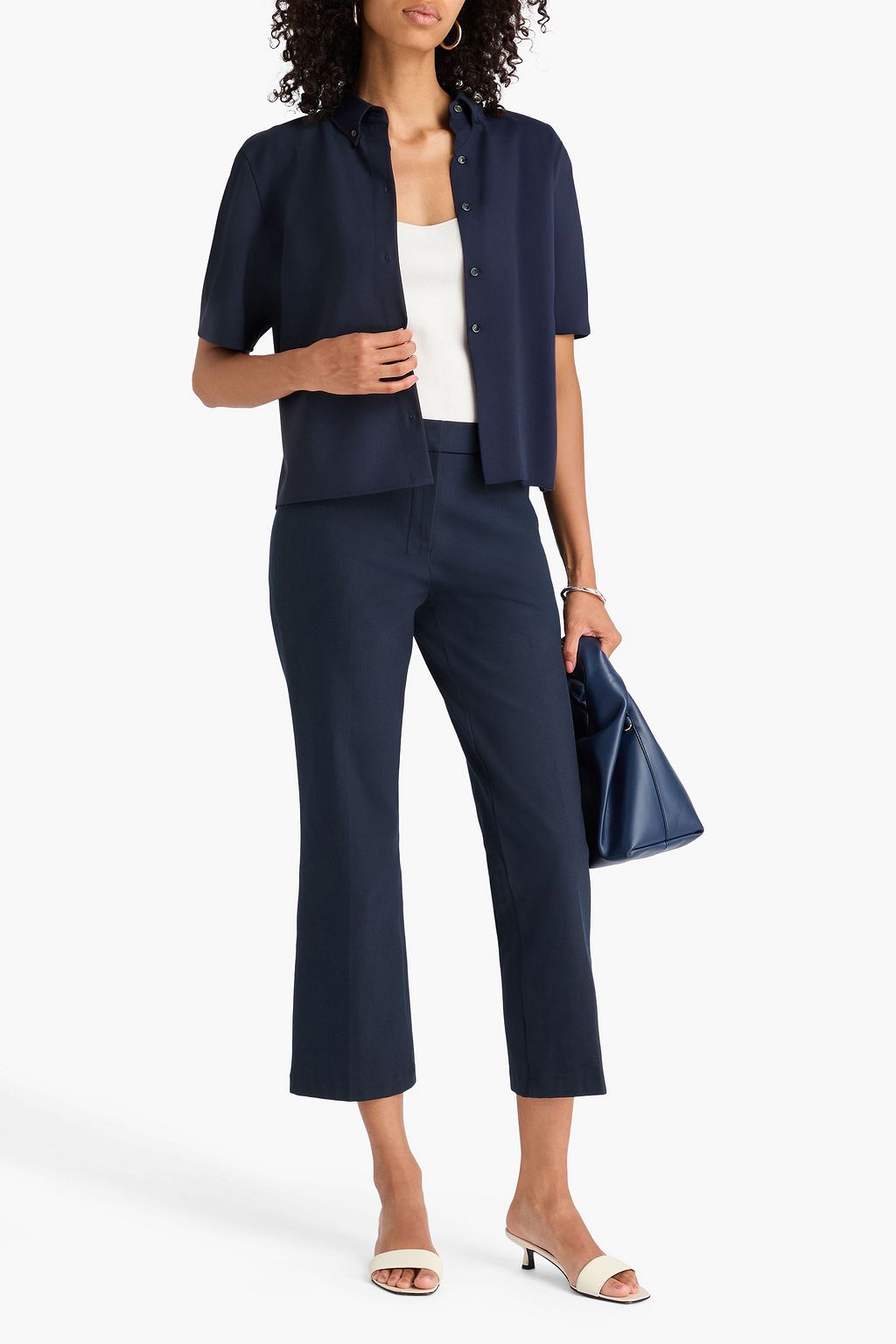 THEORY Kick-flare-Hose aus Twill aus einer Baumwollmischung