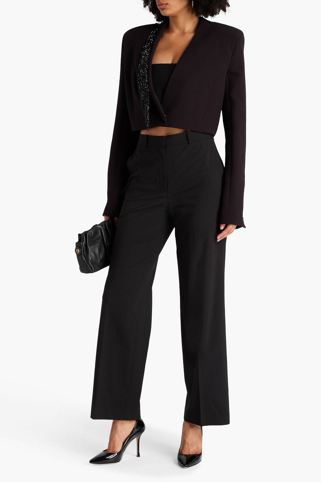 THEORY Wool-blend wide-leg pants