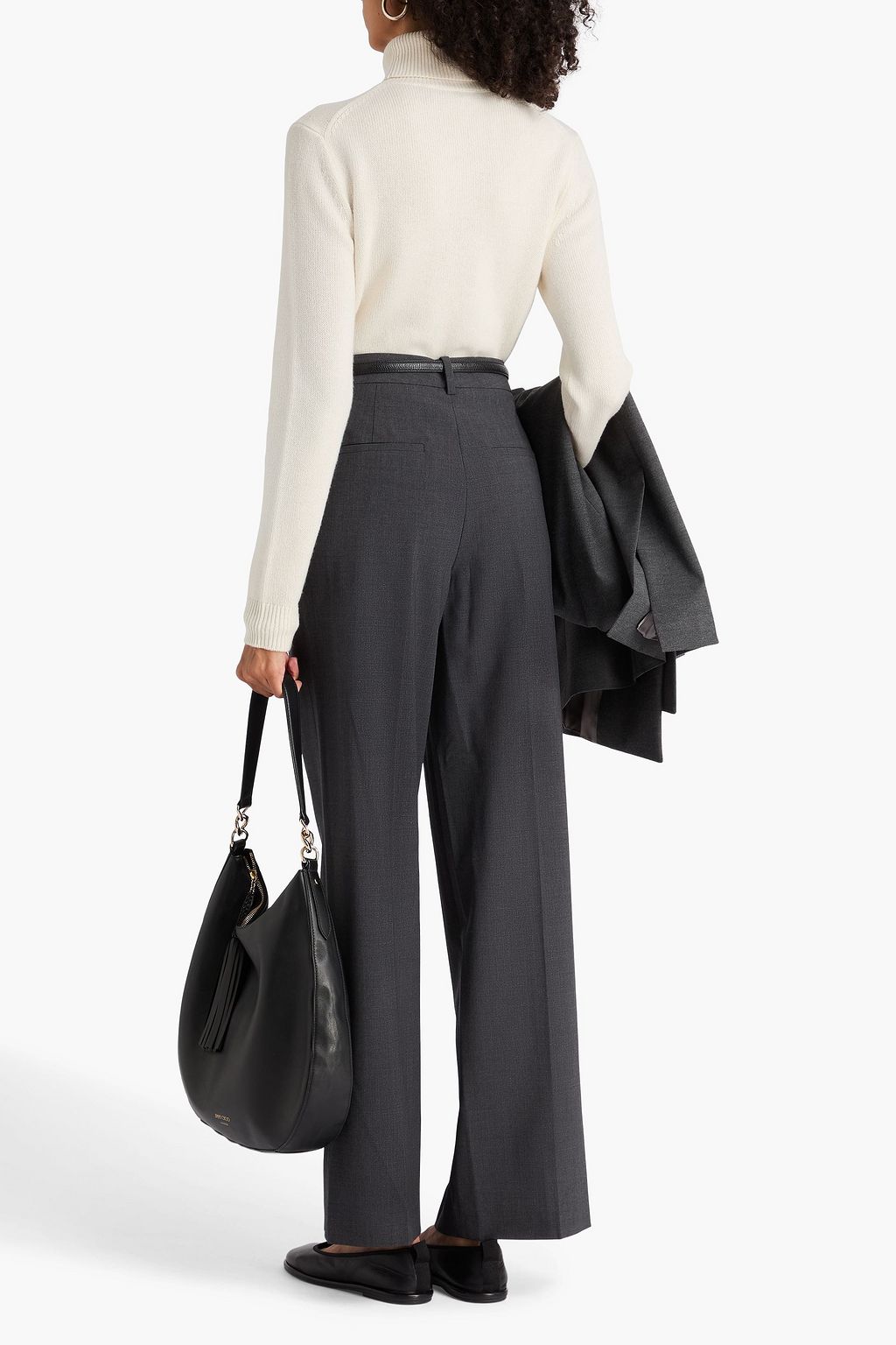THEORY Wool-blend straight-leg pants