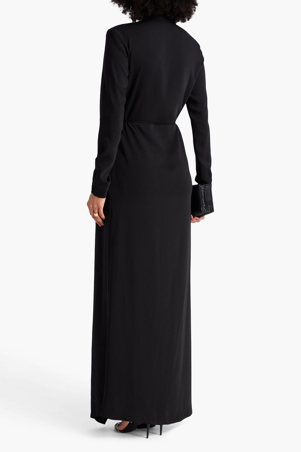 COSTARELLOS Crepe wrap gown