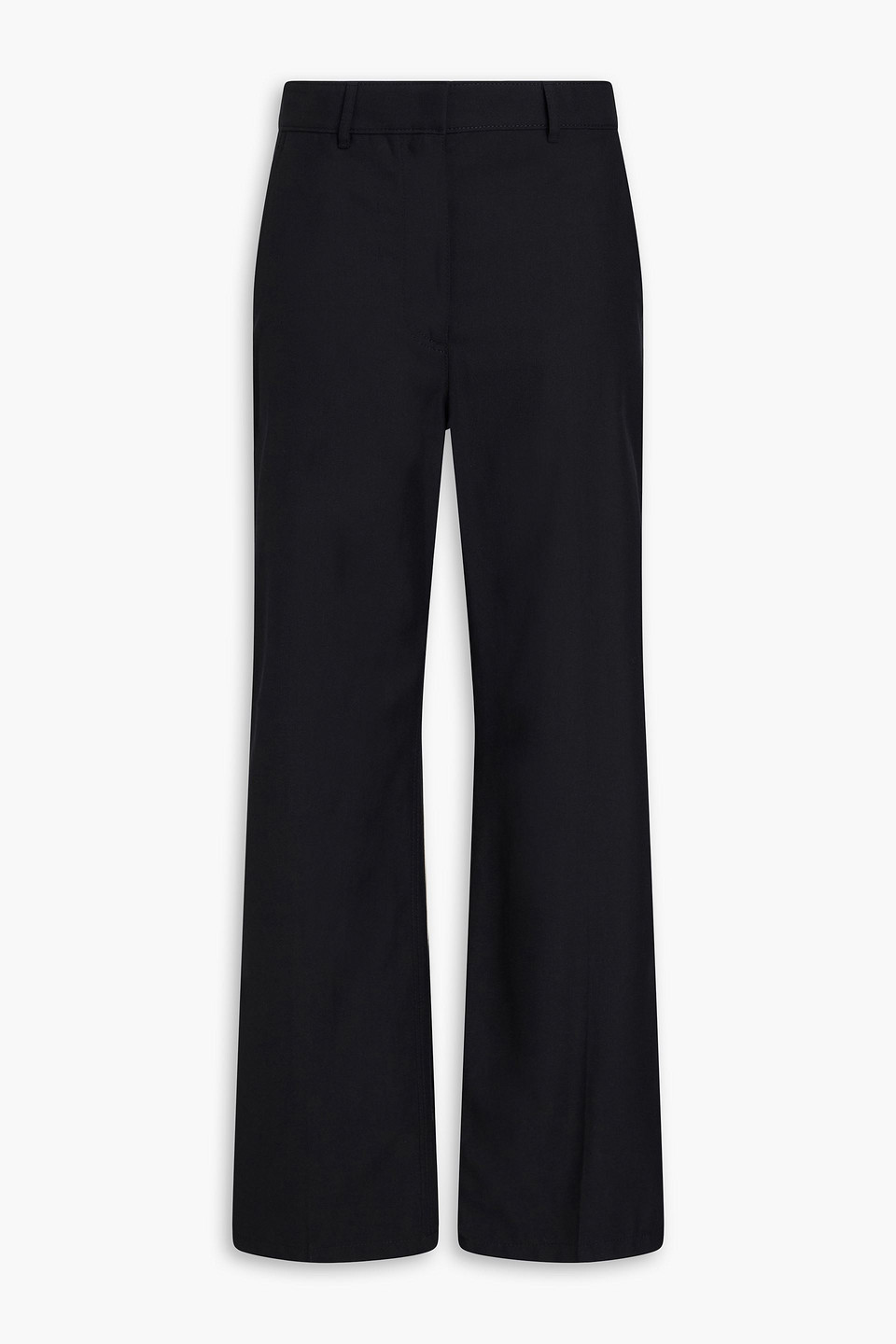 Theory Twill Straight-leg Pants In Black