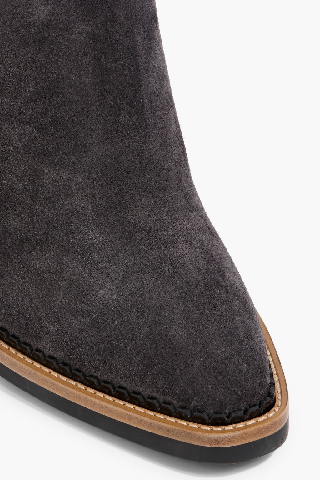 TOD'S Leather-trimmed suede ankle boots
