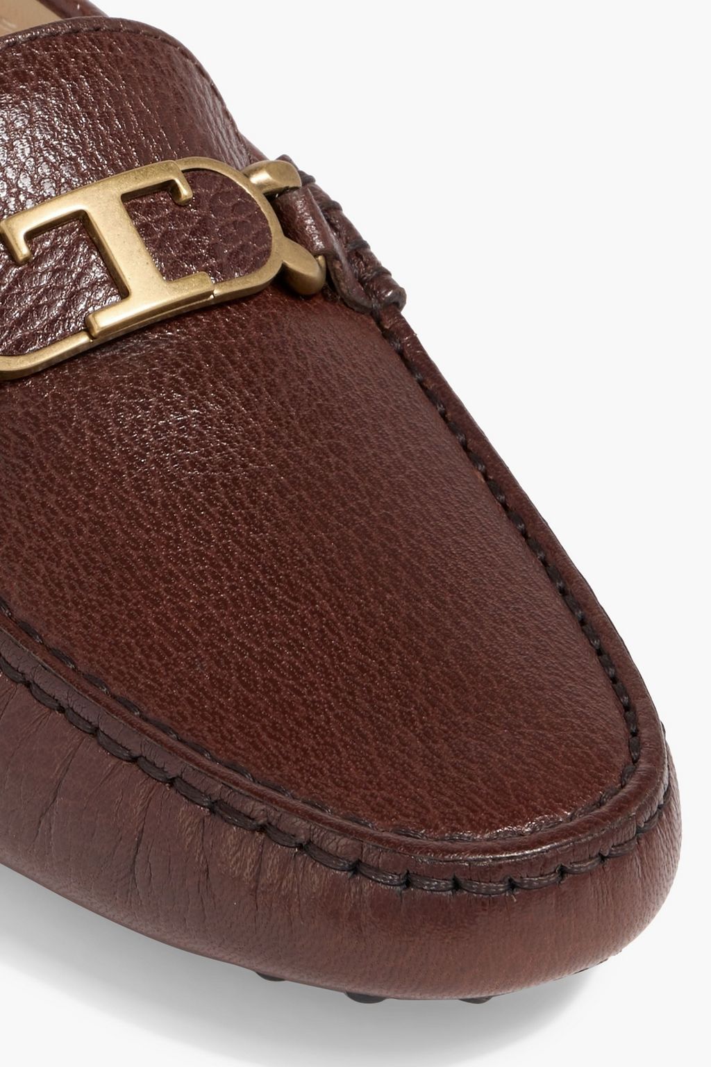 TOD'S Gommino embellished pebbled-leather loafers