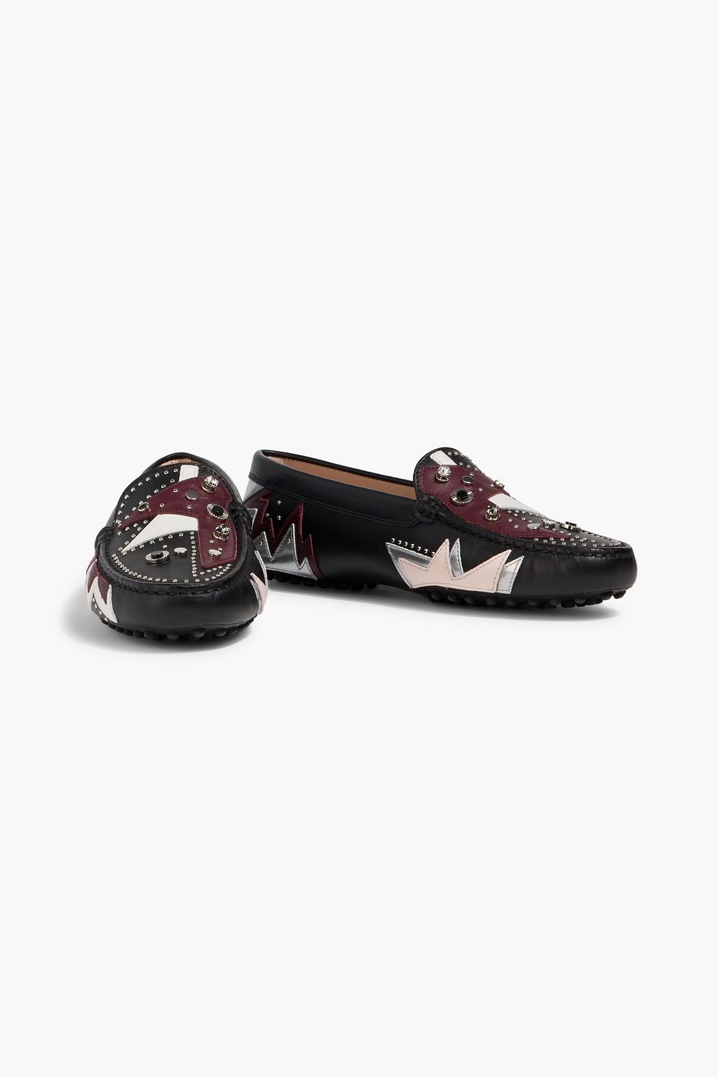 TOD'S Gommino embellished leather loafers
