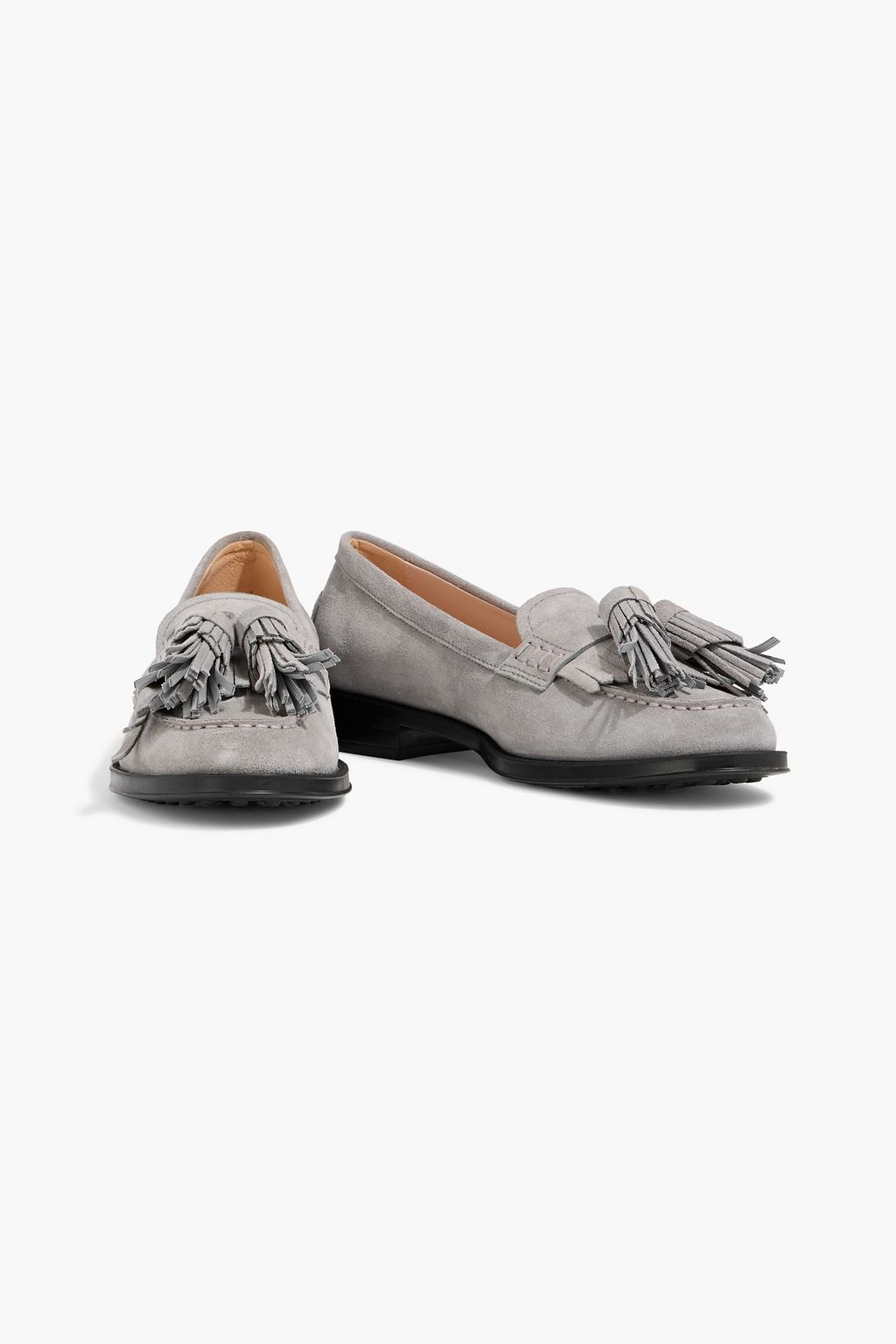 TOD'S Tasseled suede loafers