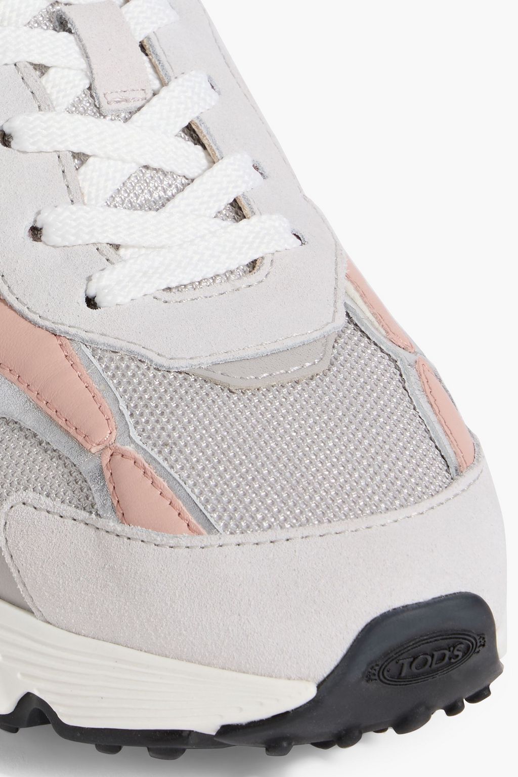 TOD'S Leather, suede and mesh sneakers