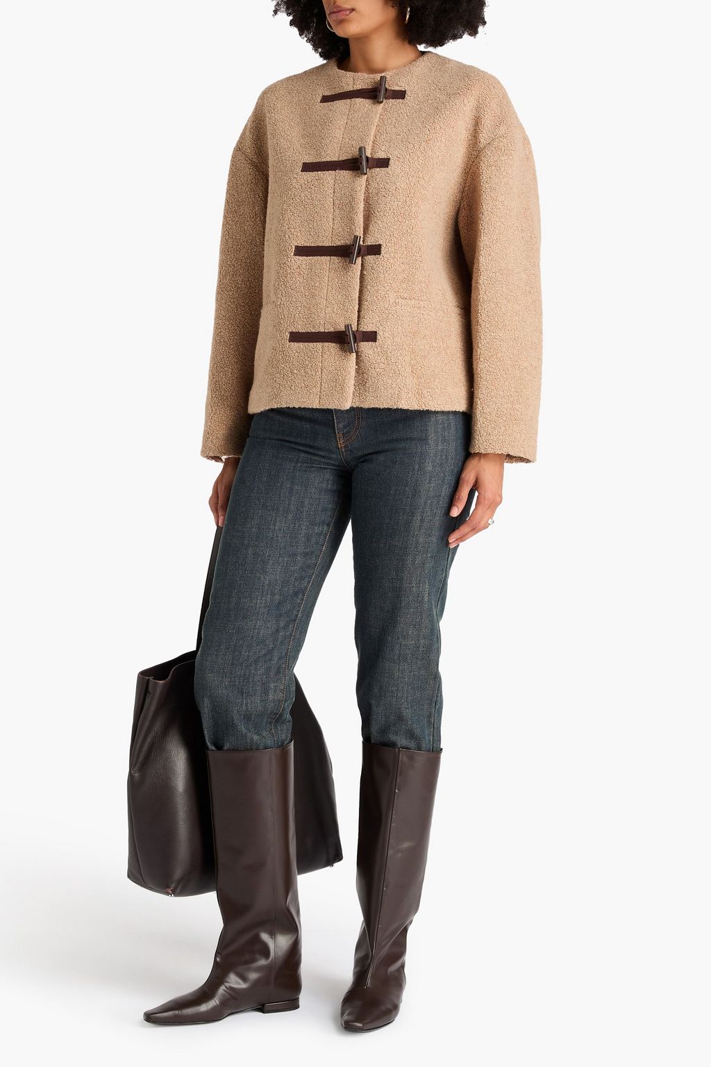 THEORY Wool-blend fleece jacket